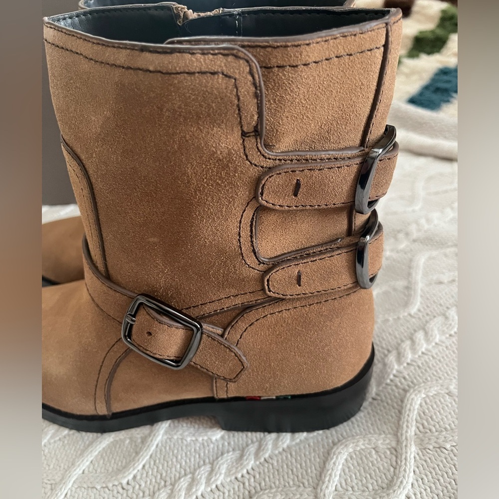 Franco Sarto Taupe Suede Zip-up Boots Women’s Size 8 - Picture 15 of 16